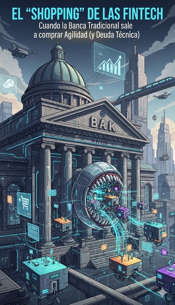El "Shopping" de las Fintech: Cuando la Banca Tradicional sale a comprar Agilidad (y Deuda Técnica)